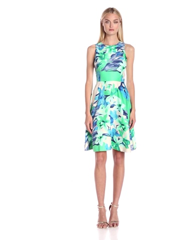 Price:$119.65    Donna Morgan Women's Sleeveless Fit and Flare Dress  Clothing