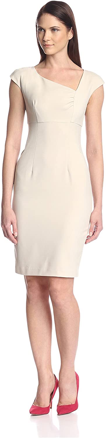 Price:$63.61    SOCIETY NEW YORK Women's Asymmetrical Neckline Dress  Clothing