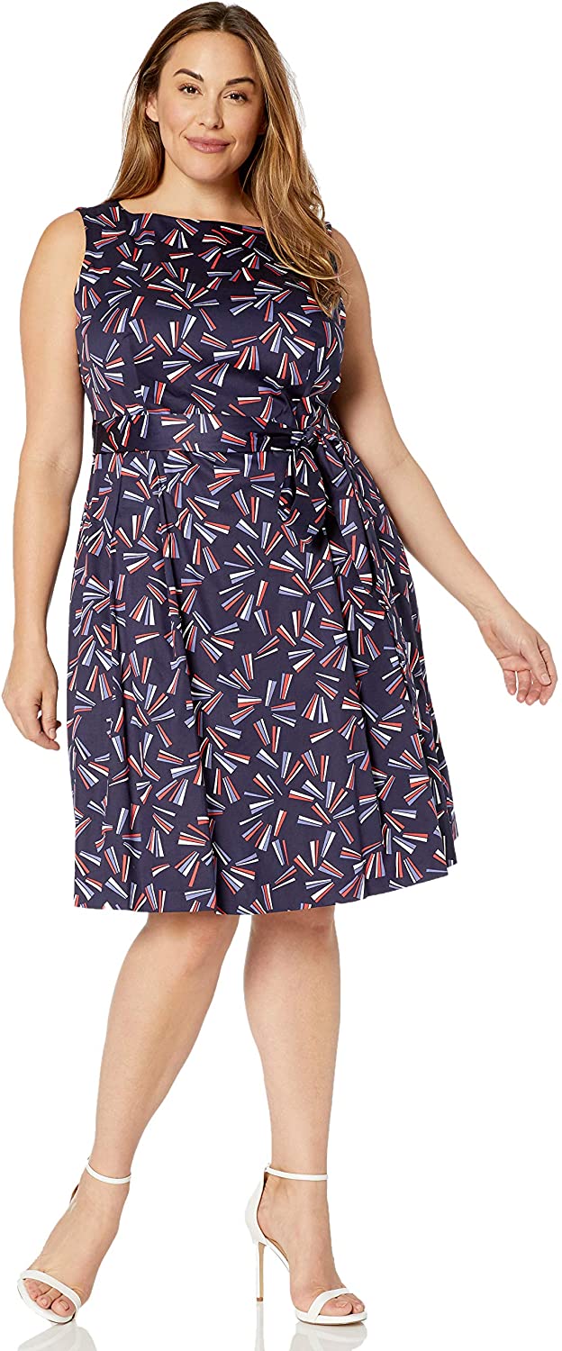 Price:$35.76 Anne Klein Women's Size Plus Cotton Fit and Flare Dress at Amazon Women’s Clothing store