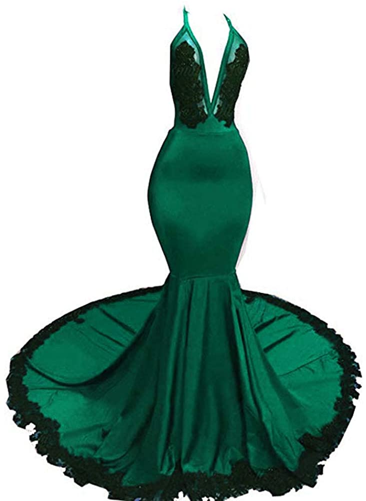 Price:$99.99 BerryMe Dress 2019 Women's Appliques Long Sleeve Mermaid Prom Dresses Gorgeous Rose Flowers Evening Gown BR310 at Amazon Women’s Clothing store