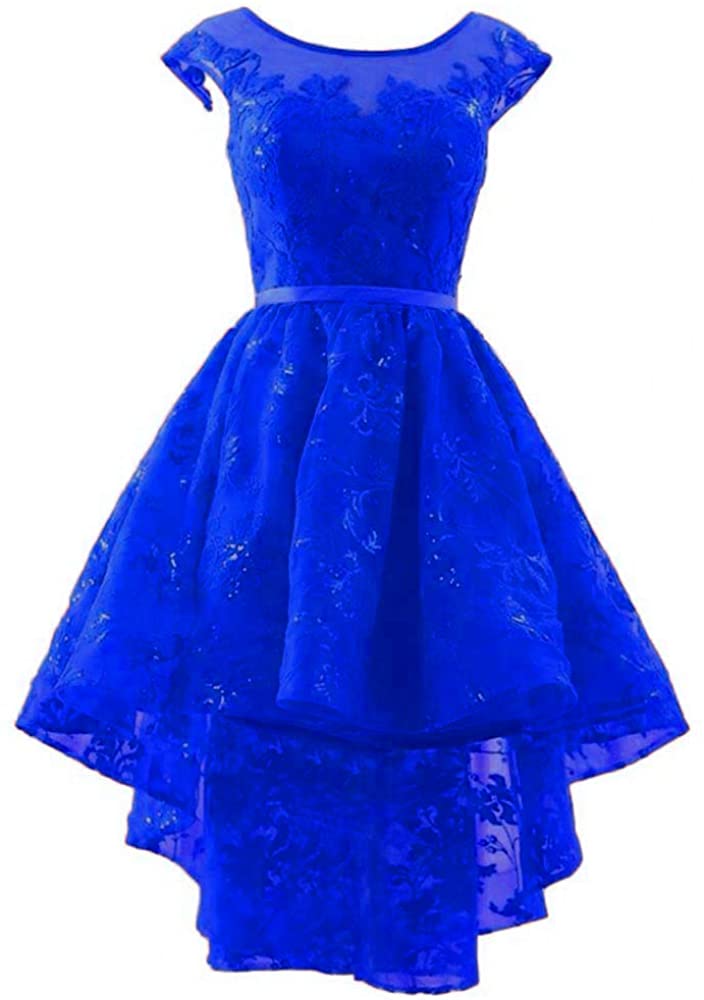 Price:$69.99 Dydsz Hi-Lo Prom Dress Short Homecoming Dresses for Women Juniors 2020 Lace Party Gown D311 at Amazon Women’s Clothing store