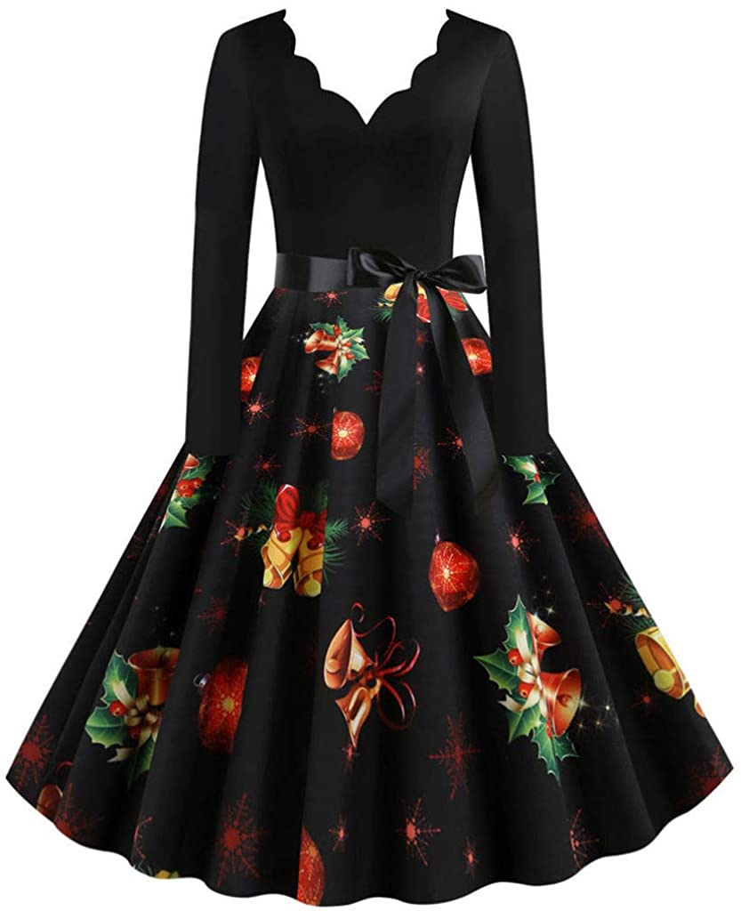 Price:$1.77    WOCACHI Women Dress Wocachi Women Tea Dress Evening Party Prom Dress With Belt  Clothing