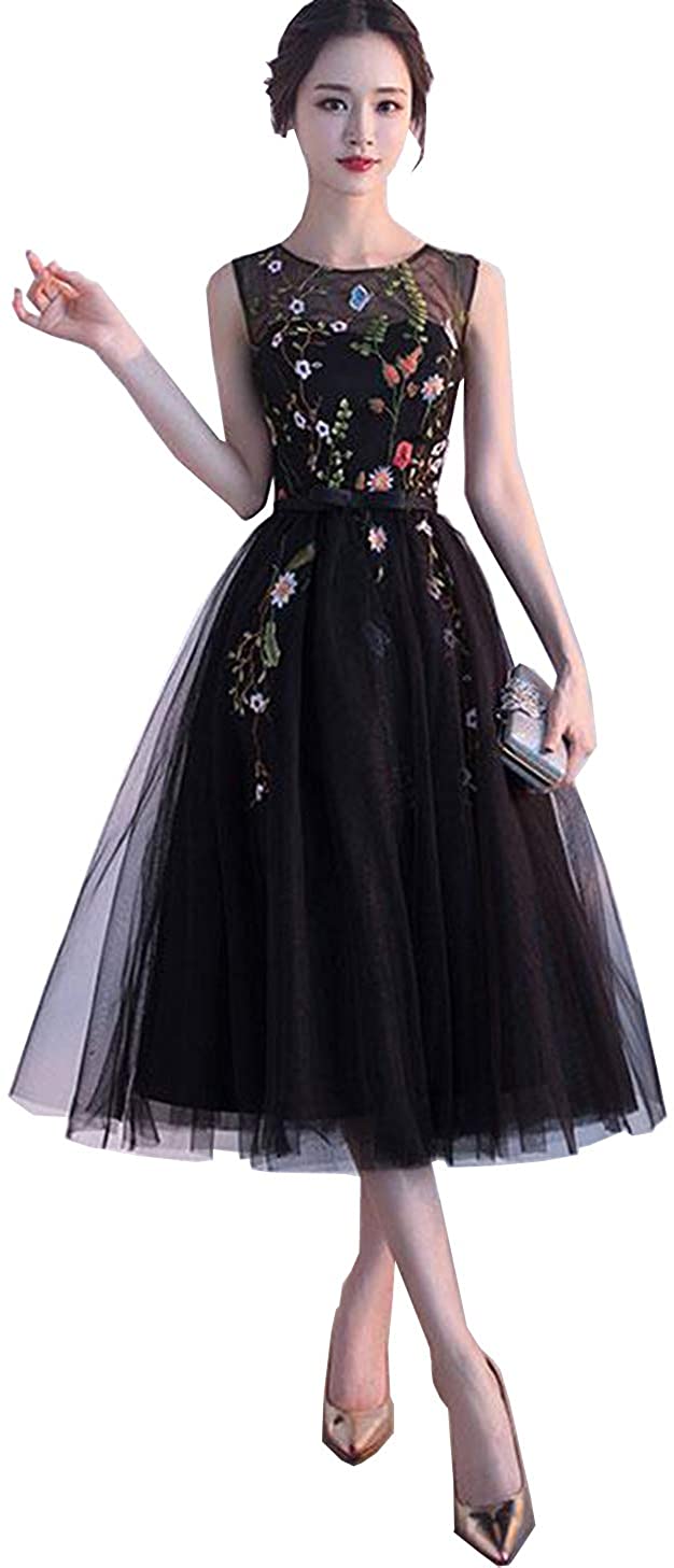 Price:$79.99    Scarisee Womens Floral Printed Embroidery Prom Homecoming Party Dress FormalA260  Clothing