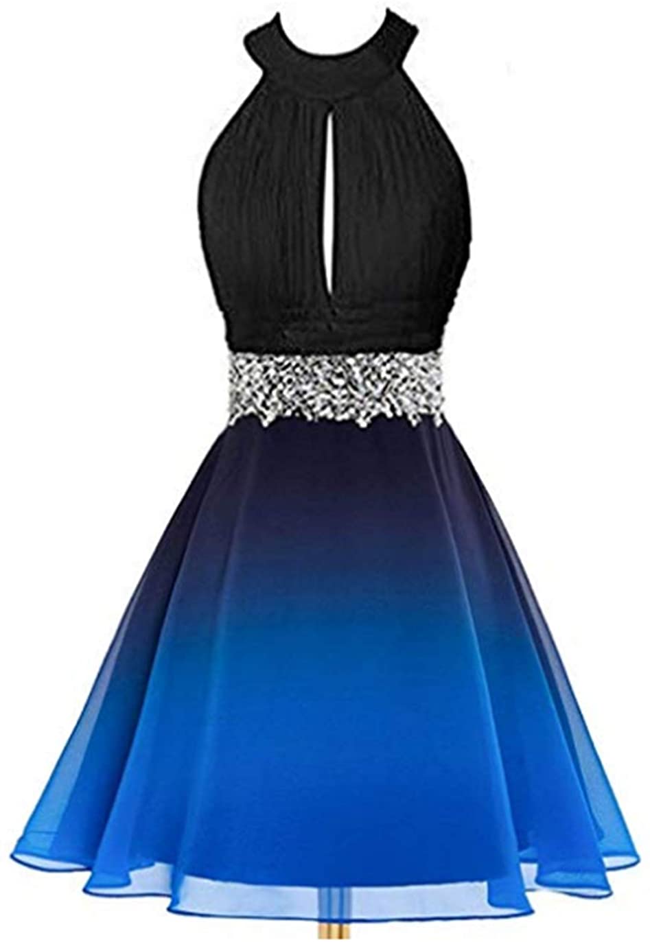 Price:$59.00    FWVR Ombre Short Prom Dresses for Juniors Beaded Gradient Homecoming Party Dress 2020  Clothing