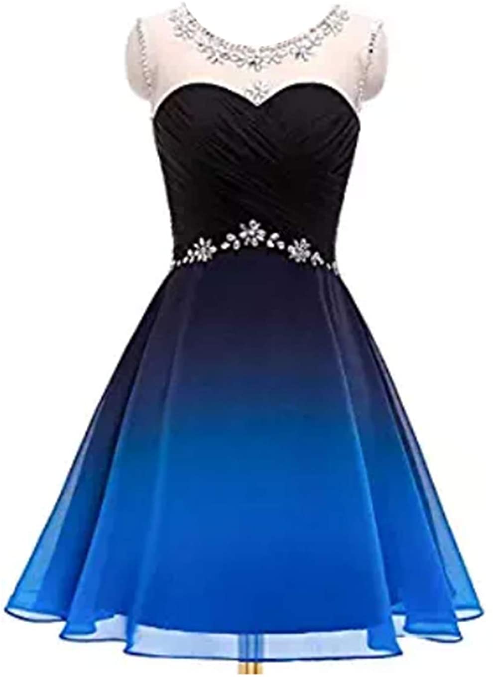 Price:$59.00    FWVR Ombre Short Prom Dresses for Juniors Beaded Gradient Homecoming Party Dress 2020  Clothing