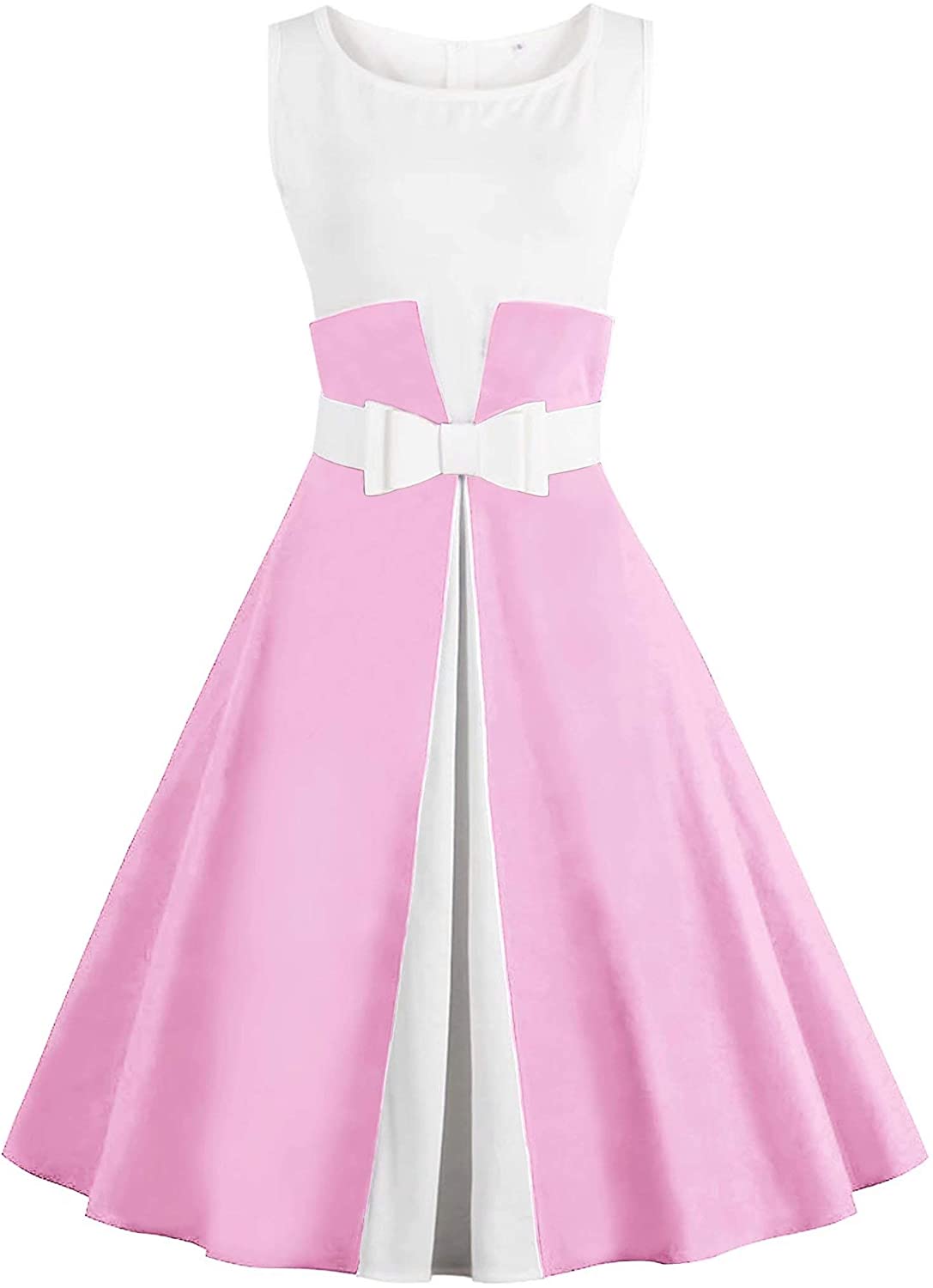 Price:$28.99    Women's Boatneck Sleeveless Swing Vintage 1950s Cocktail Dress  Clothing
