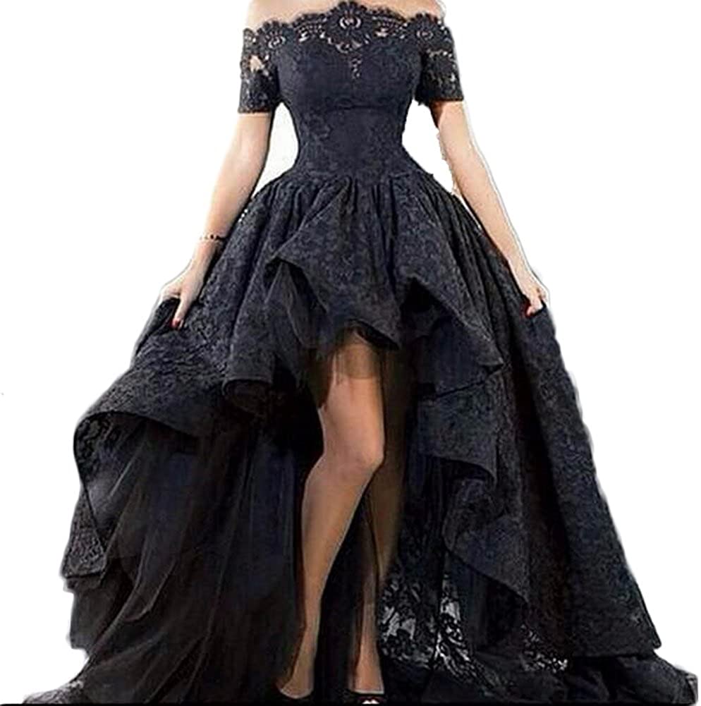 Price:$15.00    Chupeng Women's Strapless Off The Shoulder Short Sleeves High Low Formal Prom Evening Dress Quinceanera Dress  Clothing