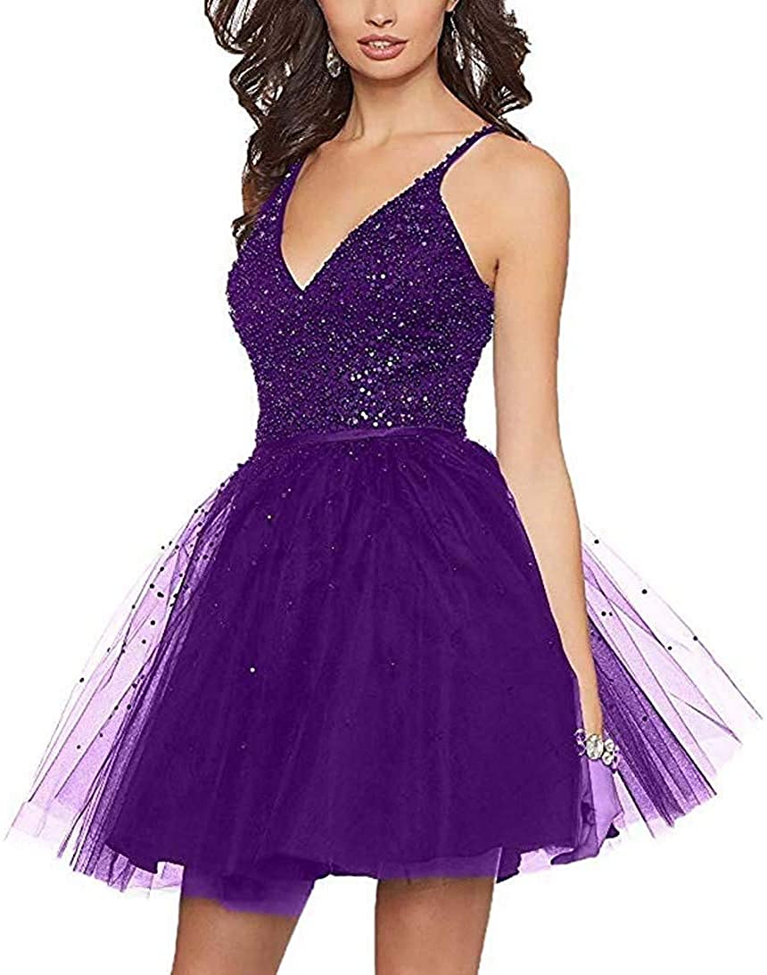 Price:$58.90    XingMeng Women's Tulle Mini Prom Cocktail Party Dress  Clothing