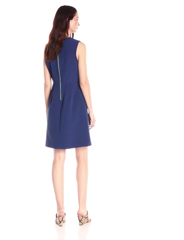 Price:$0.00    Donna Morgan Women's Sleeveless Crepe Box Pleat Fit and Flare Dress  Clothing