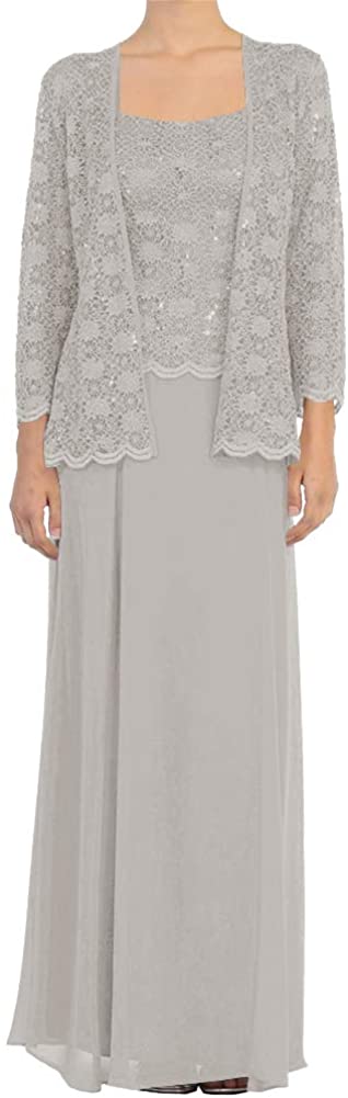 Price:$57.00    Mother of The Bride Dresses Long Evening Dresses Lace Formal Gowns Jacket Mothers Bride Dresses  Clothing