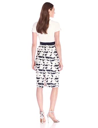 Price:$301.93    Black Halo Women's Makenna Cb Sheath, Lotus Stripe, 4  Clothing