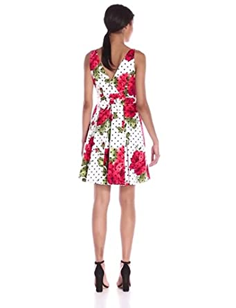 Price:$87.43    Jessica Simpson Women's Printed Bow Back Dress, 12  Clothing