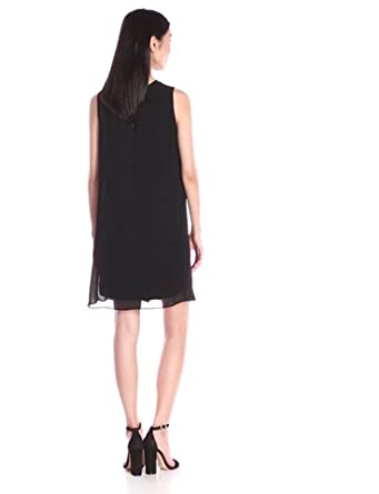 Price:$200.57    Nicole Miller Women's Viscose GGT Lattice Neck Dress, Black, Petite  Clothing
