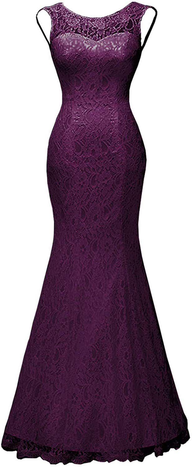 Price:$62.99 DYS Dress Women's Lace Mermaid Wedding Dress With Detachable Train Evening Gown at Amazon Women’s Clothing store