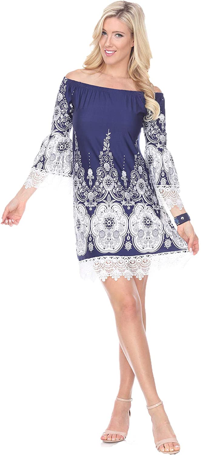 Price:$25.99 white mark MYA Lace Hem Damask Floral Dress at Amazon Women’s Clothing store