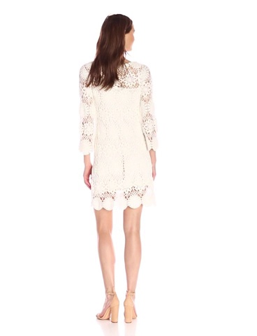 Price:$366.37    Trina Turk Women's Devora Hand Crochet Dress, White Wash, Small  Clothing