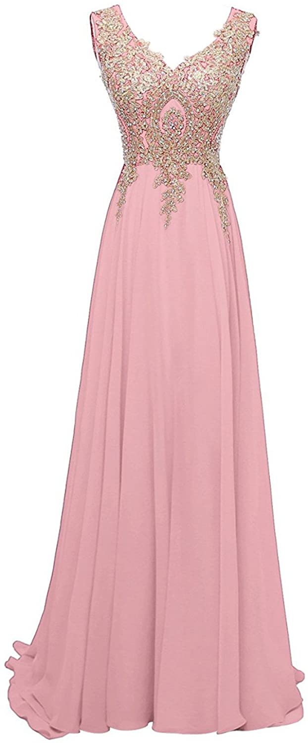Price:$54.99 ZVOCY Women's Halter Lace Chiffon Bridesmaid Dresses Long Prom Formal Gowns Plus Size at Amazon Women’s Clothing store