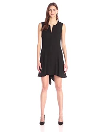 Price:$216.20    BCBGMax Azria Women's Bette Woven Dress with Asymmetrical Hemline  Clothing