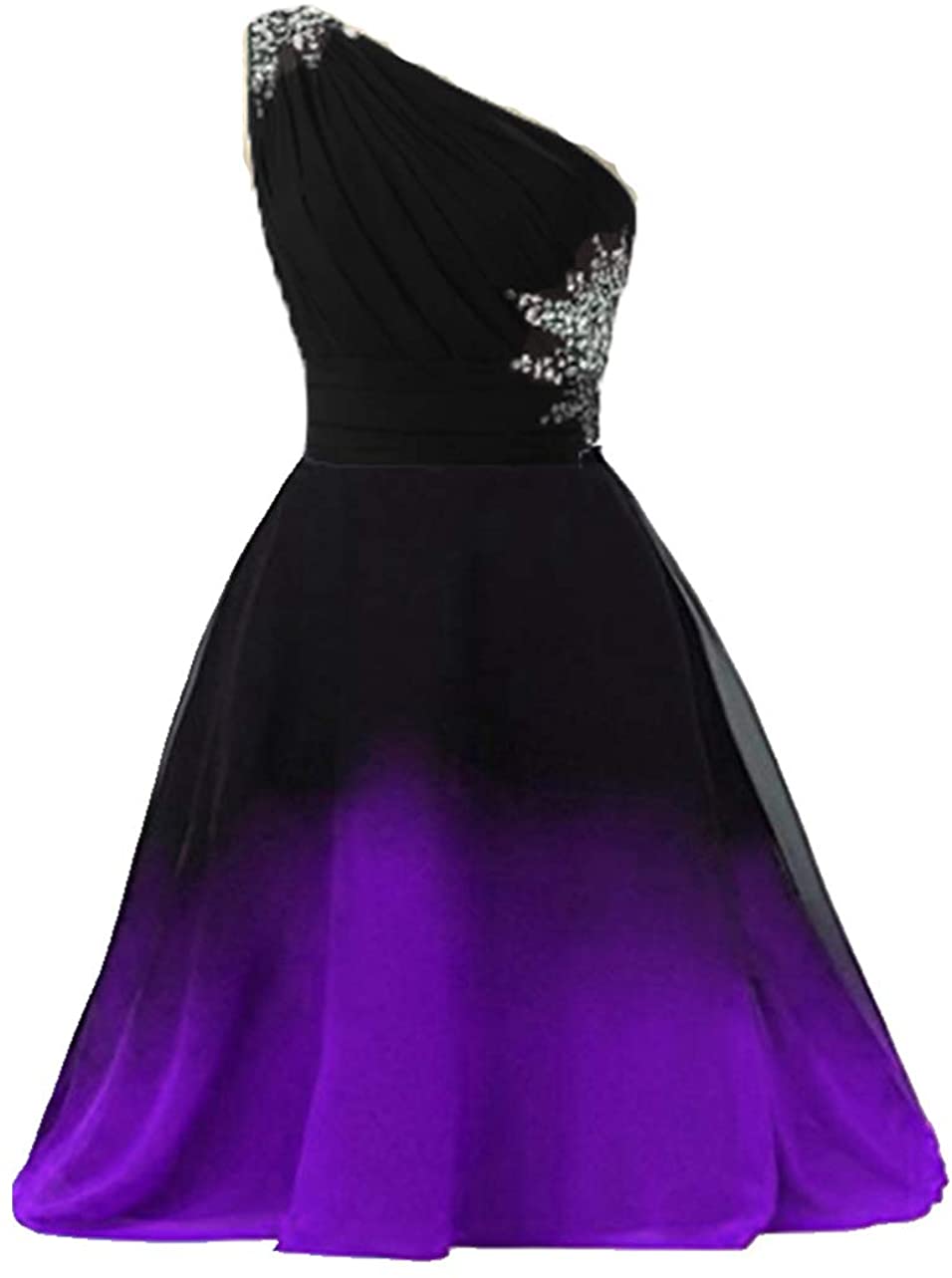 Price:$59.00    FWVR Ombre Short Prom Dresses for Juniors Beaded Gradient Homecoming Party Dress 2020  Clothing