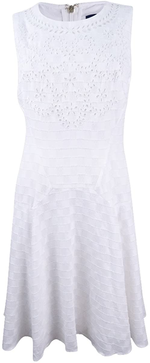 Price:$59.98 Tommy Hilfiger Women's Eyelet Lace Fit & Flare Dress at Amazon Women’s Clothing store