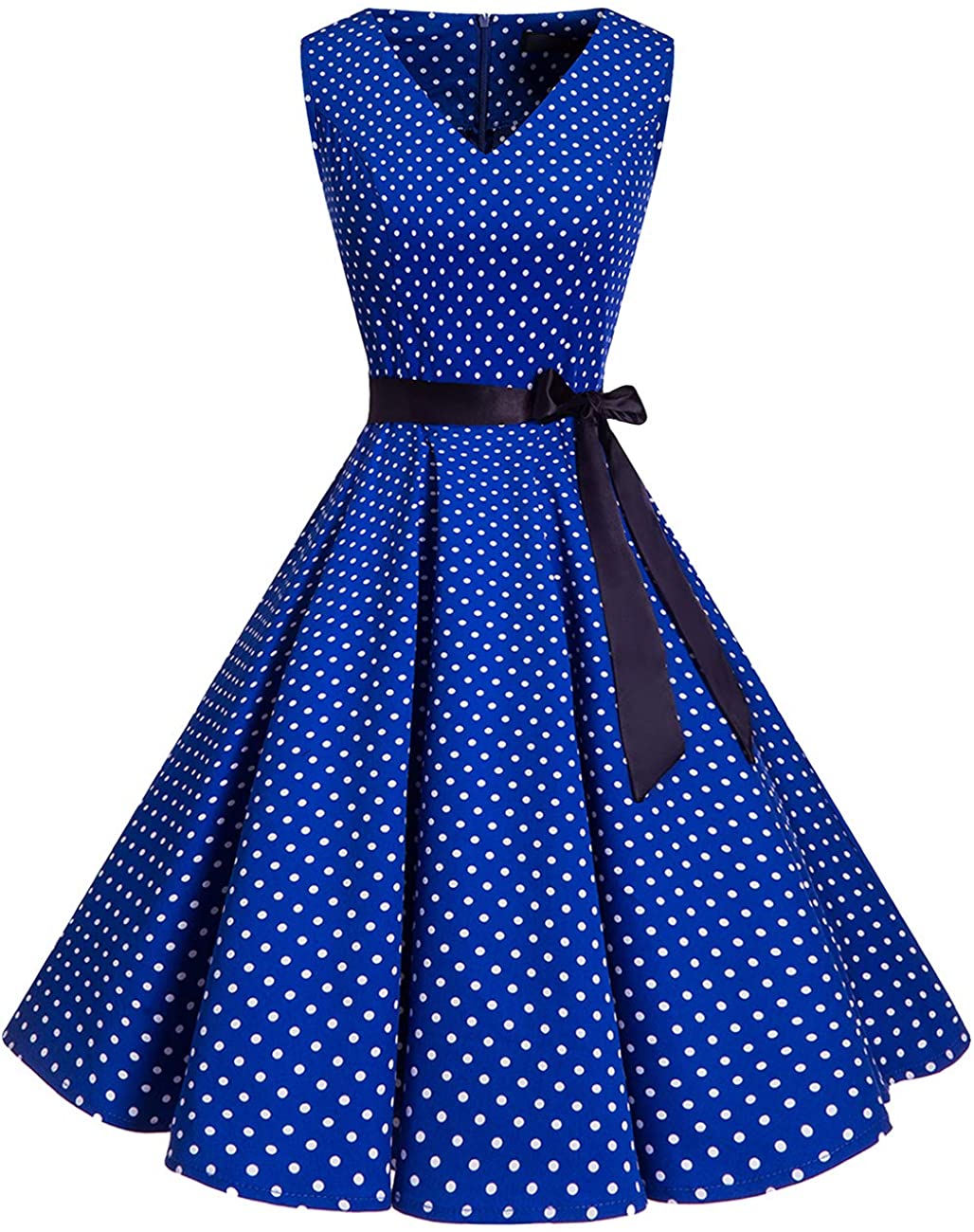 Price:$15.99    Bridesmay Women's 50s Vintage V-Neck Retro Rockabilly Swing Cocktail Party Dress  Clothing
