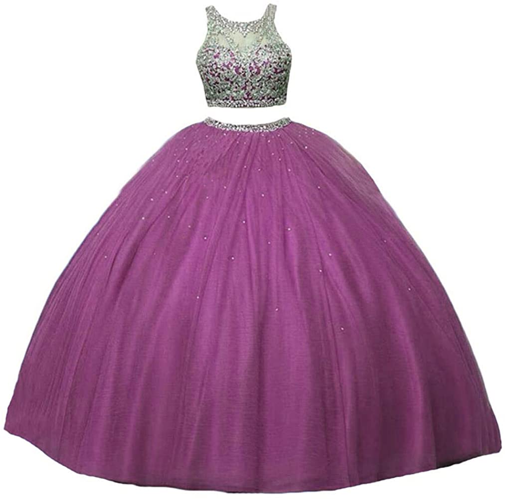 Price:$119.99 Dydsz Quinceanera Dresses for Women 2020 Prom Sweet 16 Dress Ball Gown 2 Piece D225 at Amazon Women’s Clothing store