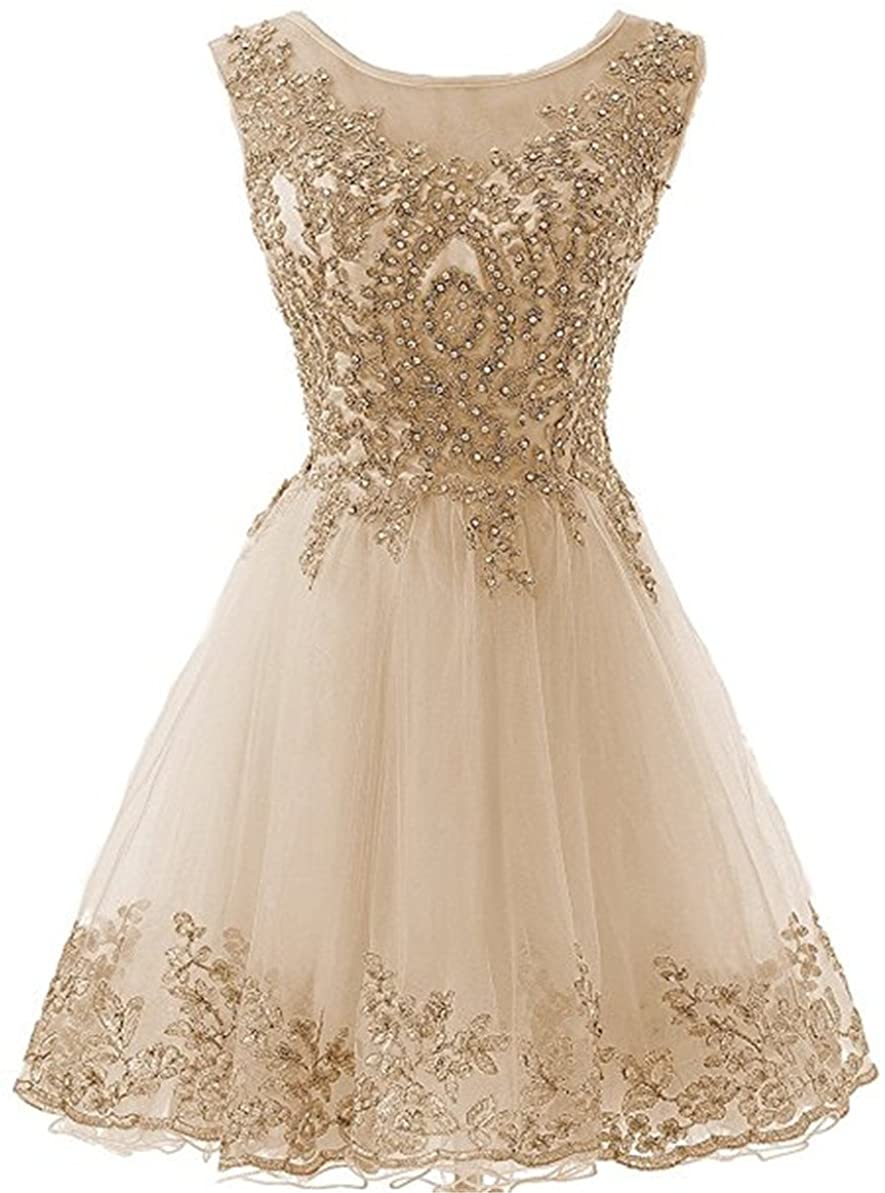 Price:$79.99    YSMei Womens Gold Lace Long Evening Dress Scoop Prom Formal Gown A Line Ypm314A  Clothing