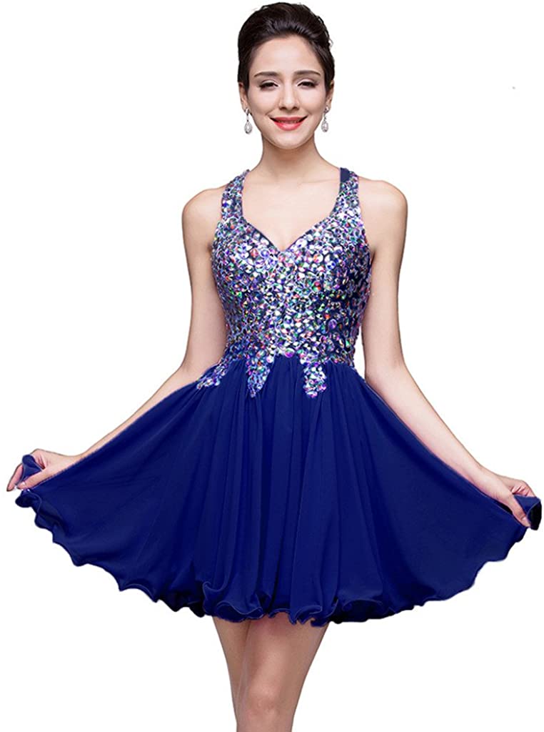 Price:$0.00 Babyonline Women's Chiffon Prom Dresses 2020 Summer Short Evening Cocktail Gowns at Amazon Women’s Clothing store