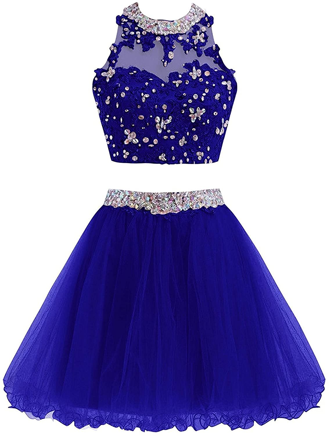 Price:$0.00    MEILISAY Meilishuo Beaded Sparkly Short Homecoming Dresses 2 Piece Cocktail Party Dresses LF121  Clothing