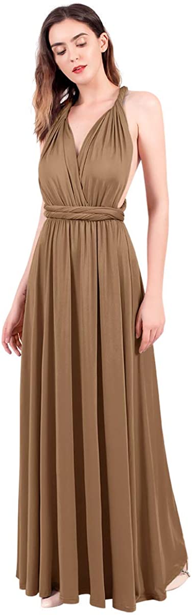 Price:$13.49    Womens Transformer Evening Dress Maxi Cocktail Wrap Convertible Multi Way Floor Long Formal Gown  Clothing