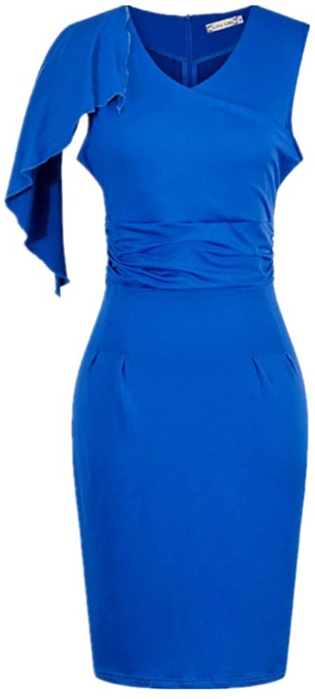 Price:$14.40    Shiratori Sleeveless Dress Slim Package Hip Dress Sexy Pencil Dress  Clothing