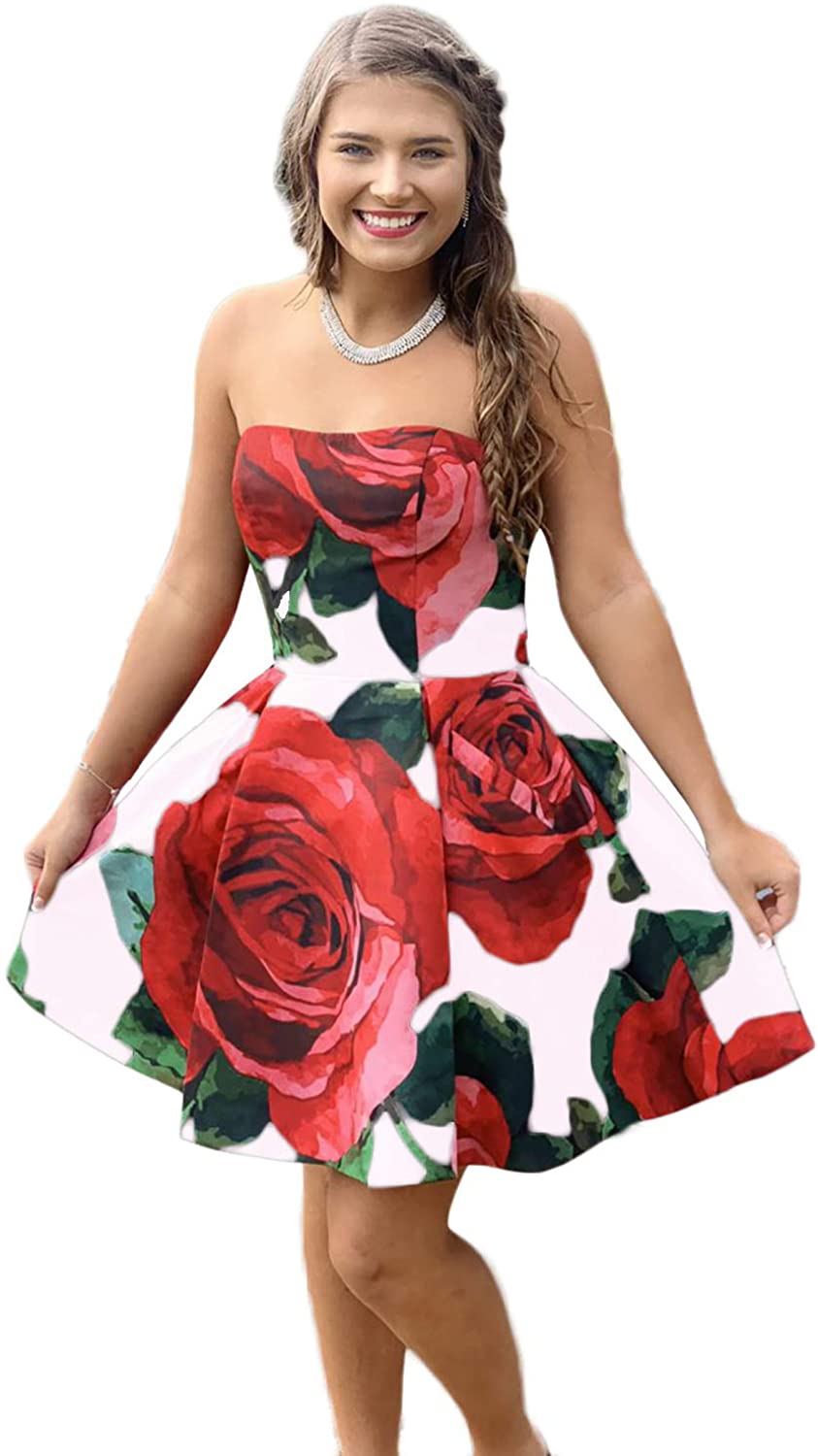 Price:$76.99    DarlingU Women's Prom Evening Dresses Pockets Formal Party Gown 26 Plus Red Short-strapless  Clothing