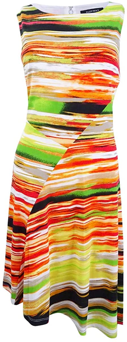 Price:$34.98    Ellen Tracy Women's Petite Printed Asymmetrical Dress  Clothing