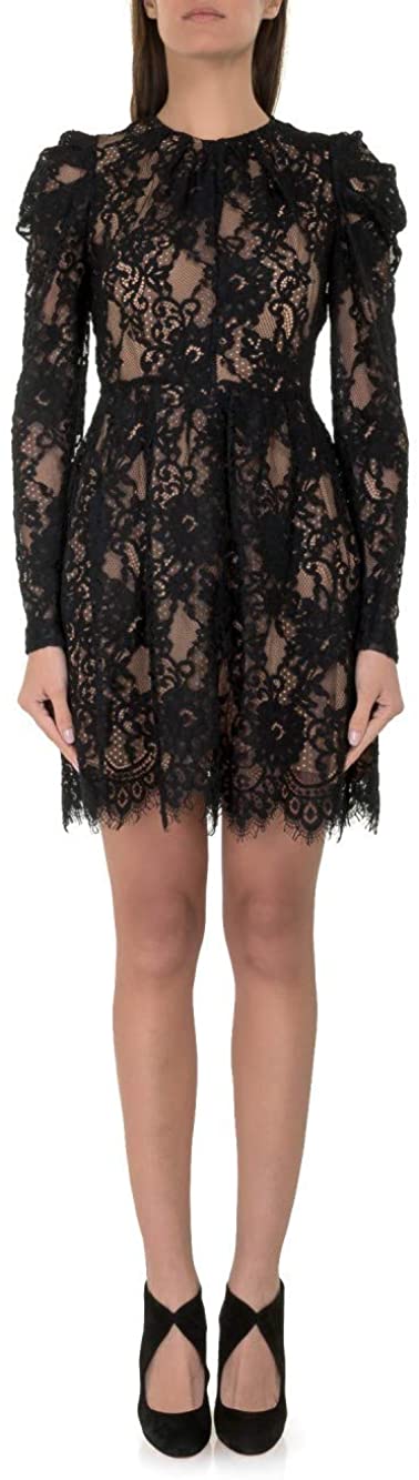Price:$129.99    Michael Kors Scalloped Corded Floral Lace Dress, Black (0)  Clothing