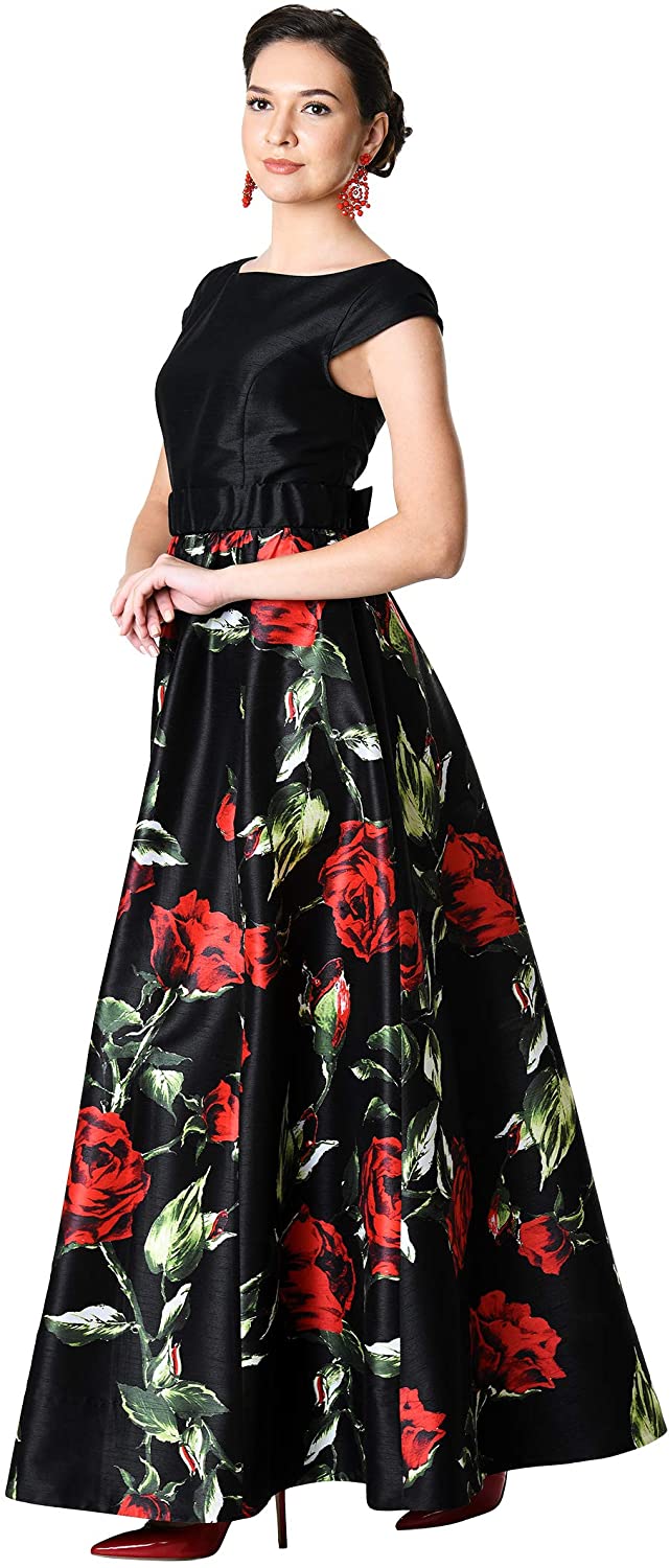 Price:$99.95    eShakti FX Quincy Dress Black Multi  Clothing