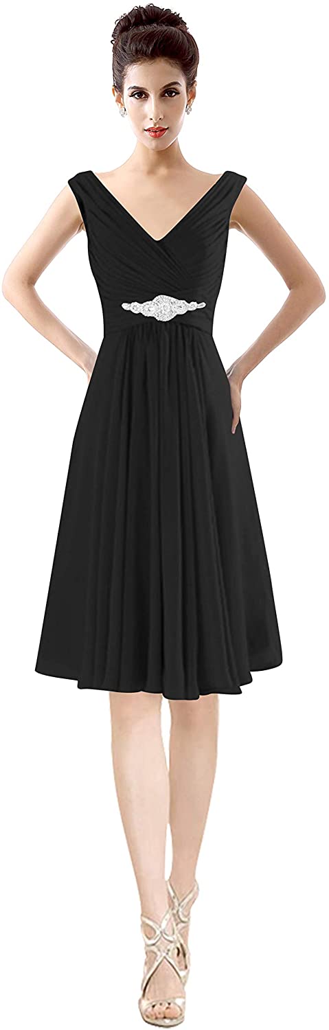 Price:$0.00 ThaliaDress Short V Neck Bridesmaid Party Evening Dresses Prom Gowns T194LF at Amazon Women’s Clothing store