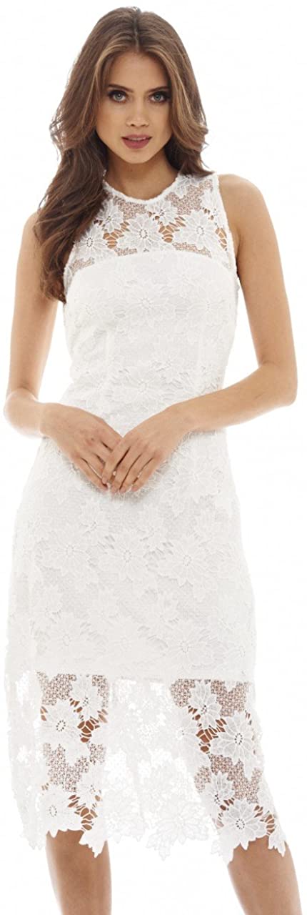 Price:$34.95    AX Paris Women's Lace Midi Dress  Clothing