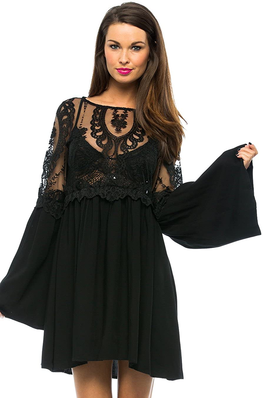 Price:$196.00    For Love & Lemons Isabella Dress - Size X-Small Black  Clothing