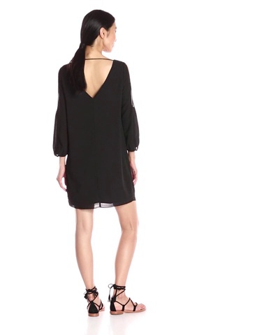 Price:$123.30    Greylin Women's Vira Open Sleeve Beaded Shift Dress, Black, Small  Clothing