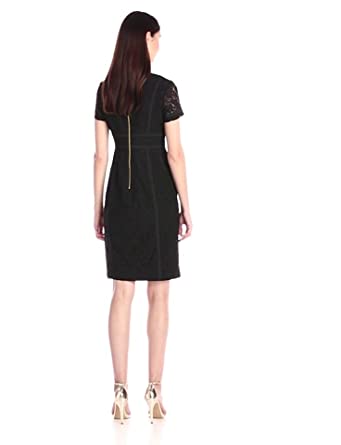 Price:$114.97    Calvin Klein Women's Floral Lace Short-Sleeve Sheath  Clothing