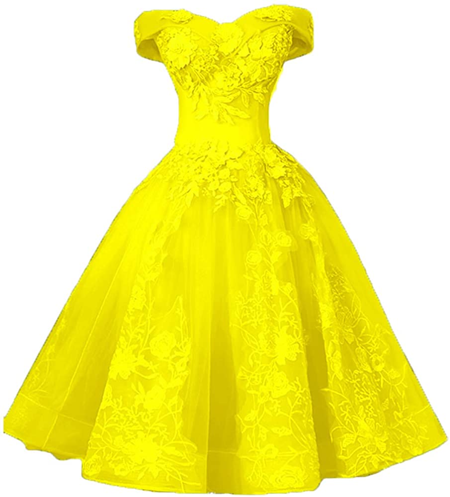 Price:$99.90    EieenDor Lace Appliques Short Quinceanera Dresses Yellow Knee Length Formal Cocktail Homecoming Dresses US12  Clothing