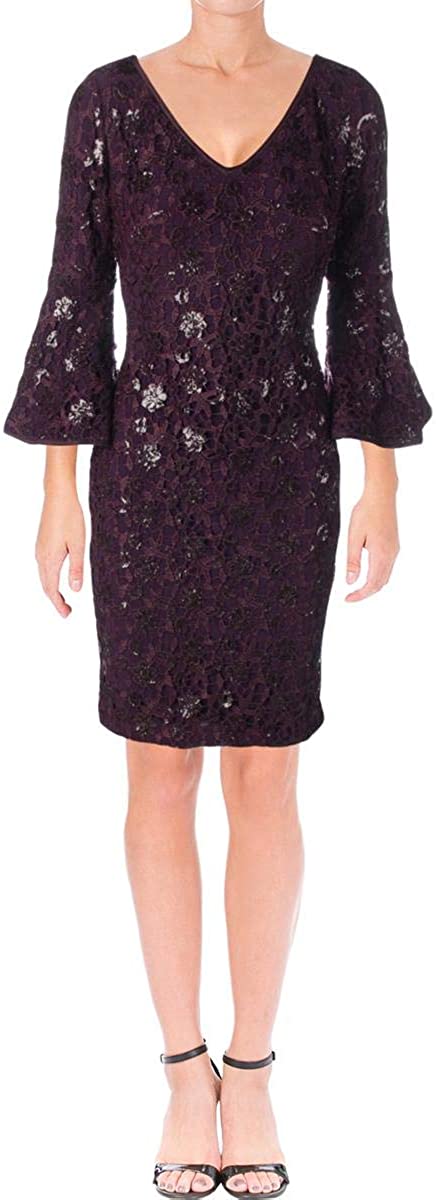 Price:$33.99    Ralph Lauren Womens Sequined A-line Dress, Purple, 4  Clothing