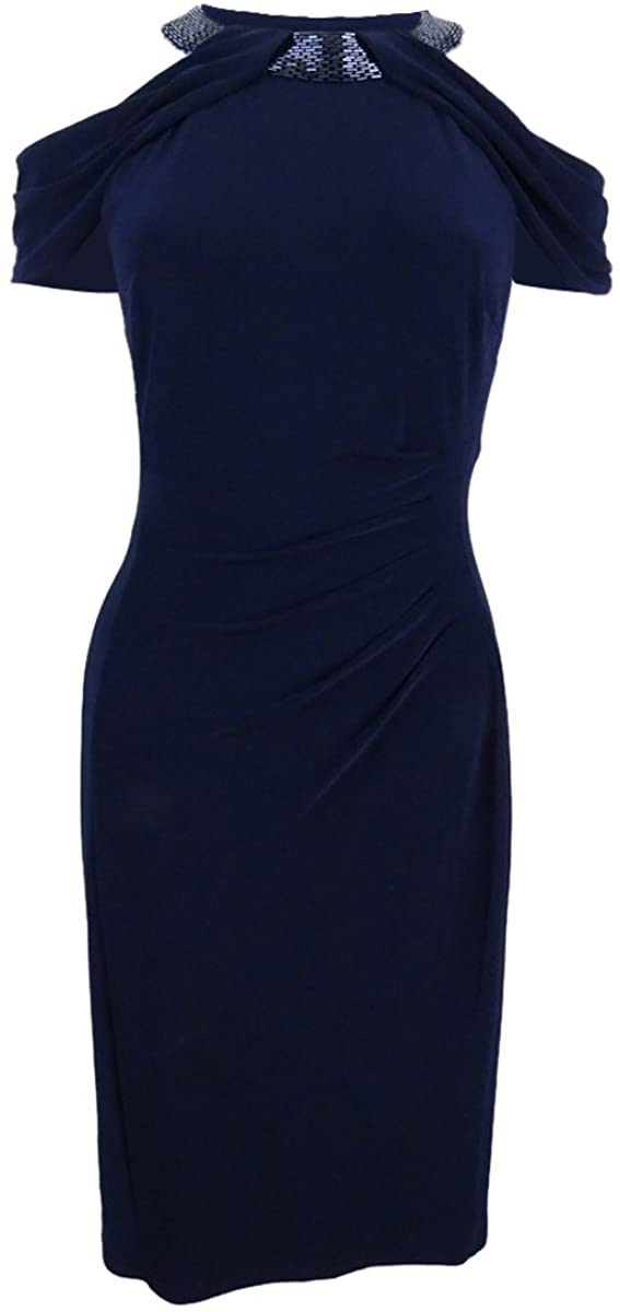 Price:$54.00 Lauren by Ralph Lauren Women's Jersey Off-Shoulder Dress at Amazon Women’s Clothing store