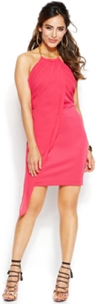 Price:$79.50    Thalia Sodi Chain-Neck Halter Dress Magenta Large  Clothing