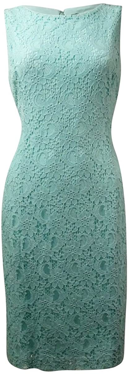 Price:$69.99    Ralph Lauren Lauren Women's Sz 10 Lace Sleeveless Pale Mint Dress  Clothing