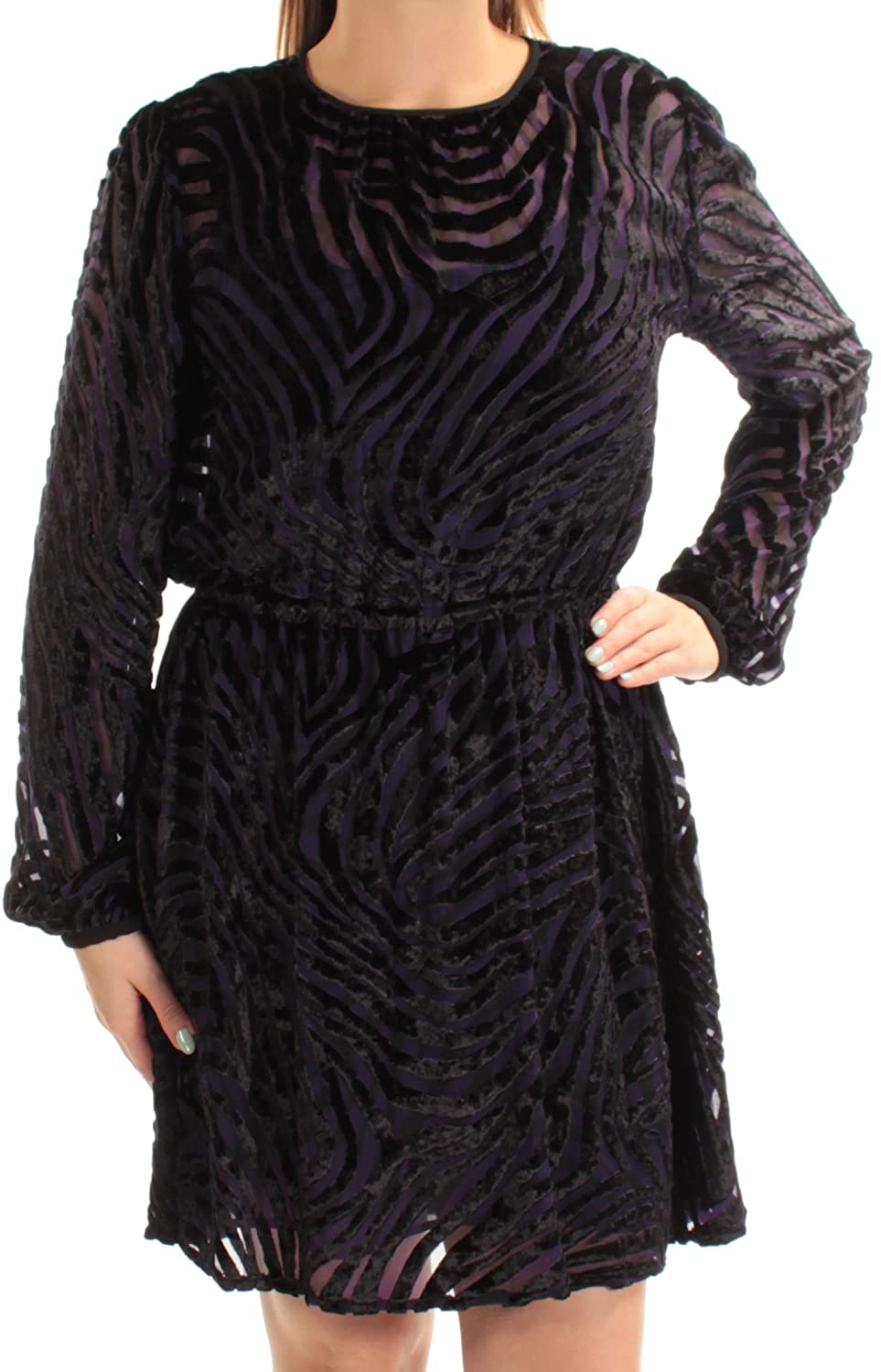 Price:$99.99 Michael Kors Tiger Velvet Jacquard Dress, Iris (XL) at Amazon Women’s Clothing store