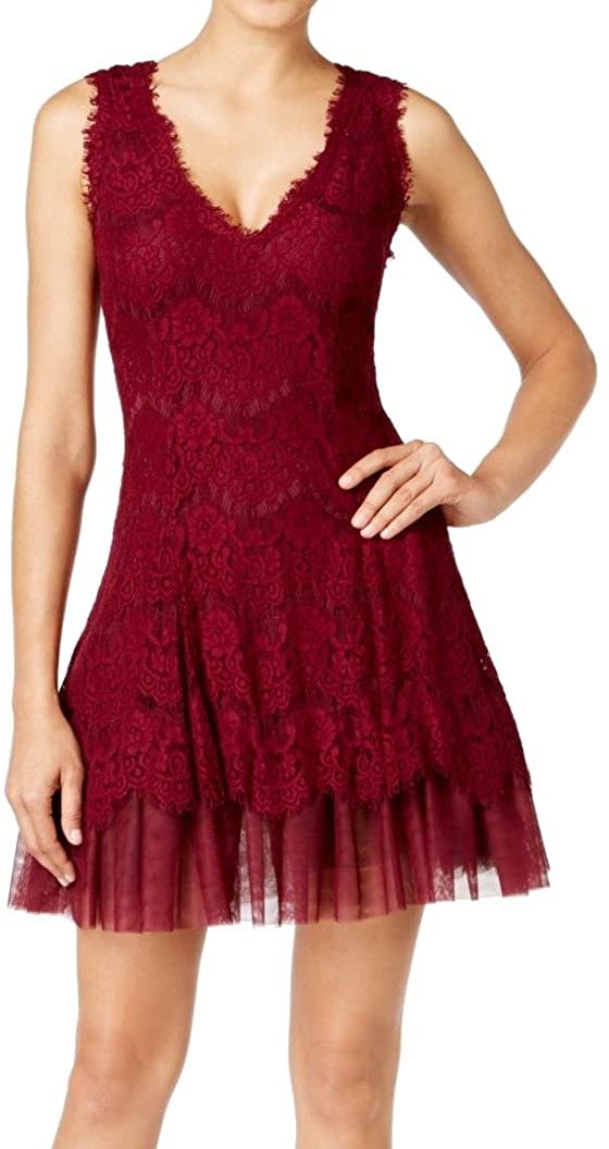 Price:$20.99 Betsy & Adam Womens Lace V-Neck Cocktail Dress Purple 8 at Amazon Women’s Clothing store