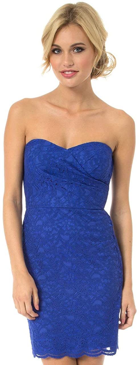Price:$0.00    Teeze Me Strapless Lace Tube Dress  Clothing