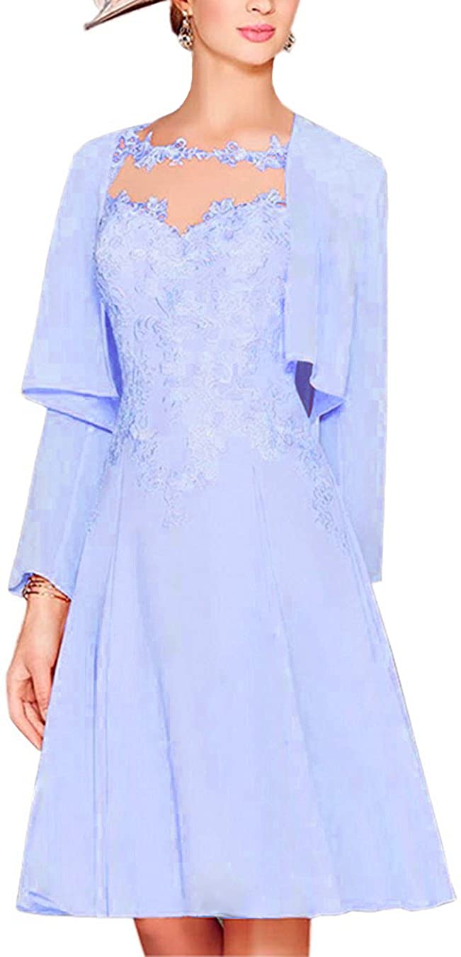 Price:$118.88 HIDRESS Women’s Tea Length Chiffon Mother of The Bride Dresses with Jacket BQ131 at Amazon Women’s Clothing store