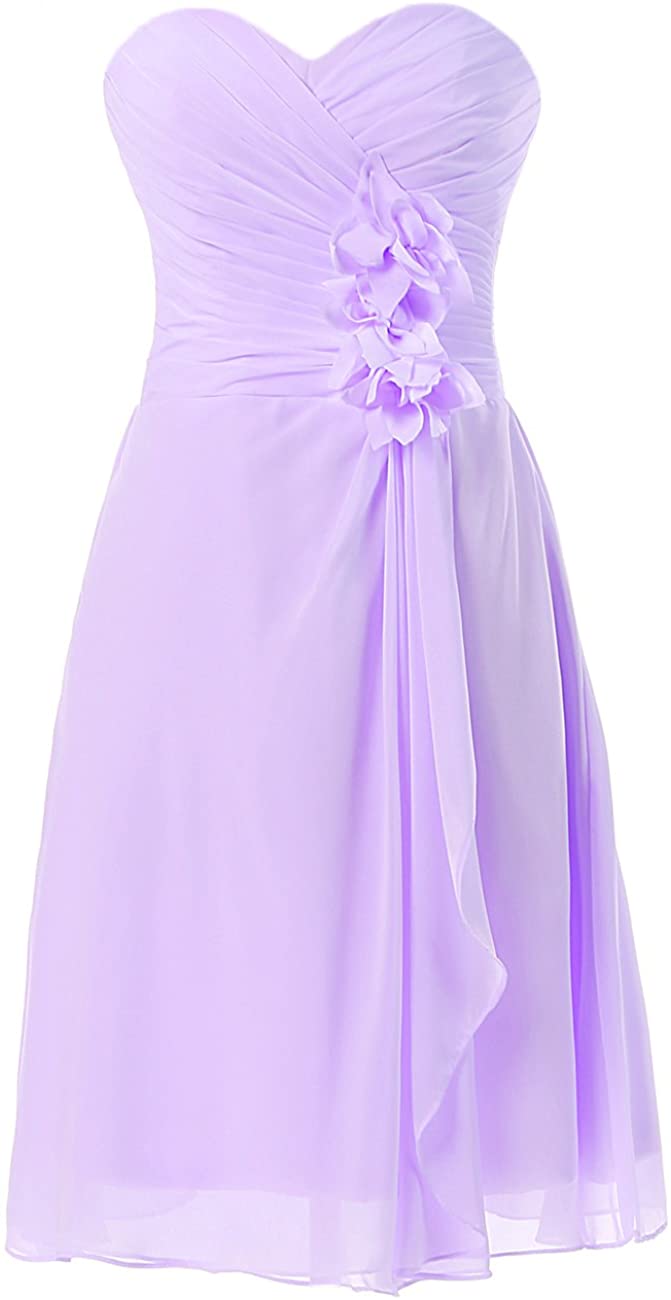 Price:$0.00 JAEDEN Strapless Bridesmaid Dress Short Chiffon Prom Dresses Gown Sweetheart at Amazon Women’s Clothing store